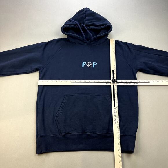 Pop Trading Company Hoodie Sweatshirt Adult Small Navy Blue Dancer Logo Pullover - Picture 8 of 10